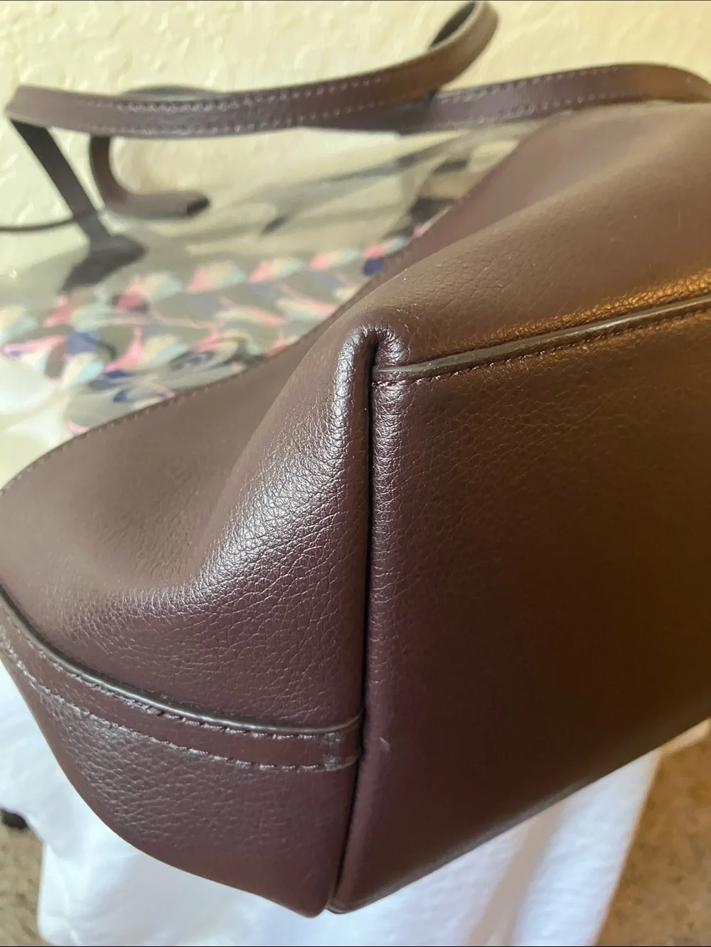 kate spade: Pink Polka Dot Clear See-Through Tote- Flaws